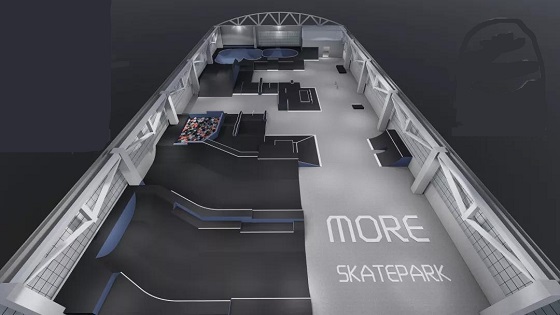 2000多平米內專業滑板運動場介紹